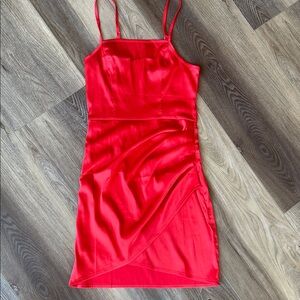 2/$20 SHEIN Vibrant Red Mini Slip Dress